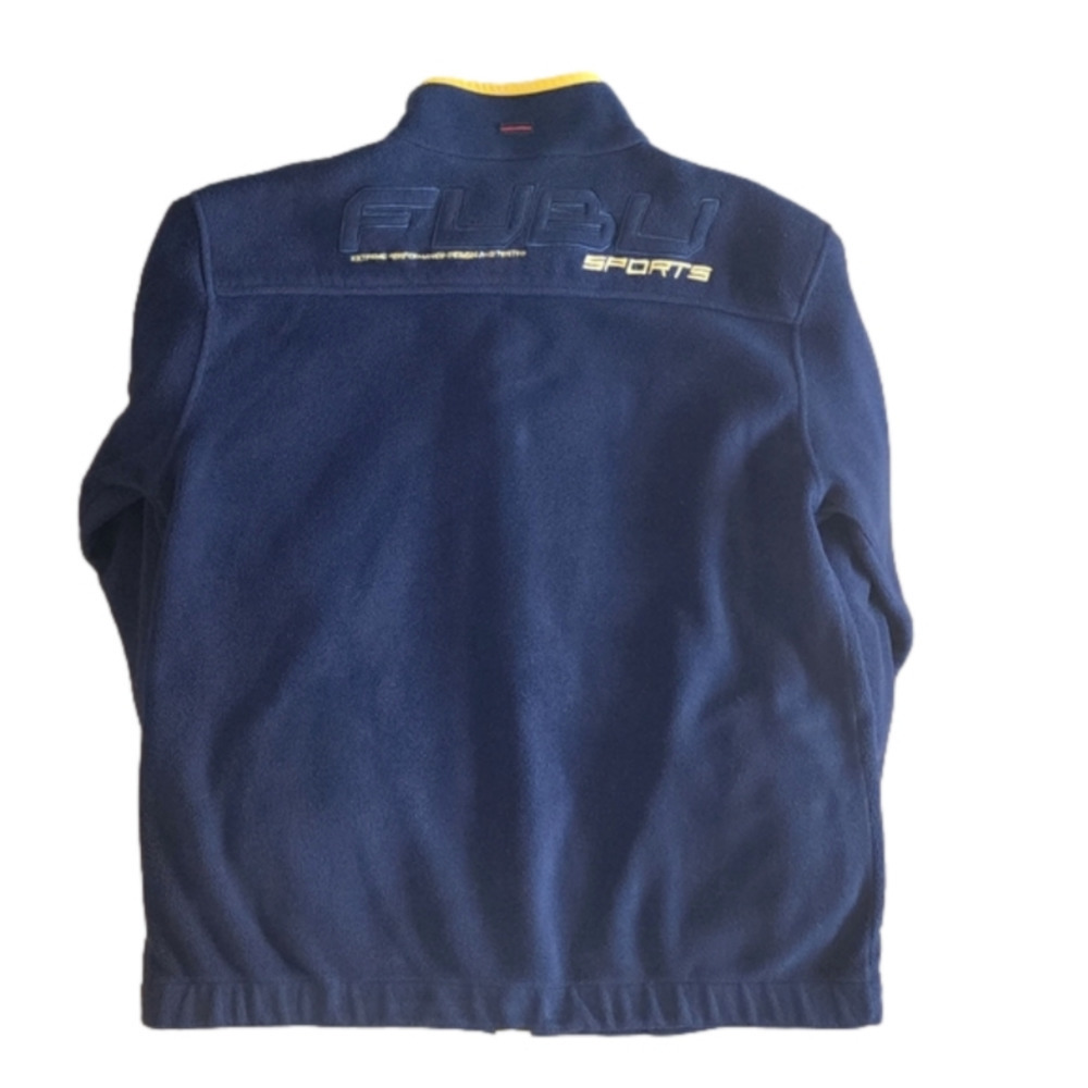 𝅺fubu Sports Vintage Men's Sweatshirt in Blue and Yellow - Picture 6 of 7